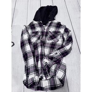 No Boundaries Flannel Hoodie